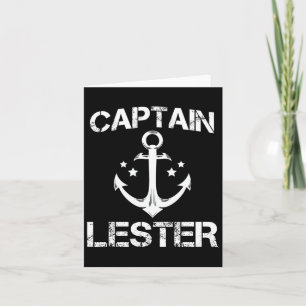 Carte Capitaine Lester Funny Anniversaire Nom personnali