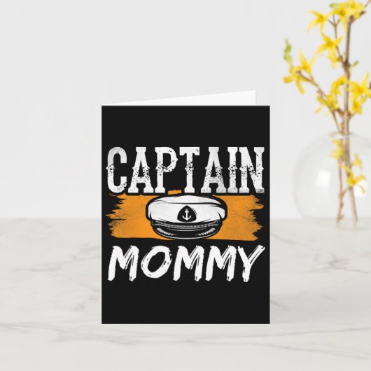 Carte Capitaine Maman Bateau Yacht Équipage Navire Maman (Fleur jaune)