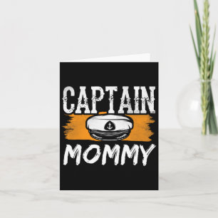 Carte Capitaine Maman Bateau Yacht Équipage Navire Maman