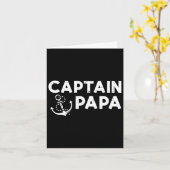 Carte Capitaine Papa Bateau Propriétaire Famille Fête de (Fleur jaune)
