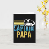 Carte Capitaine Papa - Capitaine de voile Casquette - Ba (Fleur jaune)