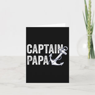 Carte Capitaine Papa Pontoon Cadeau Lac marin Bateau de