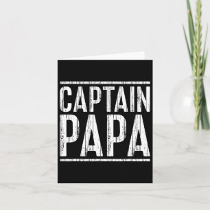 Carte Capitaine Papa Shirt Pontoon Bateau Fête des pères