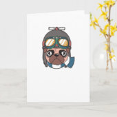 Carte Capitaine Pug (Fleur jaune)