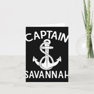 Carte Capitaine Savannah Yacht Bateau Navire Ancre Batea