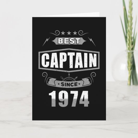 Carte Capitaine's Anniversaire meilleur capitaine depuis (Devant)