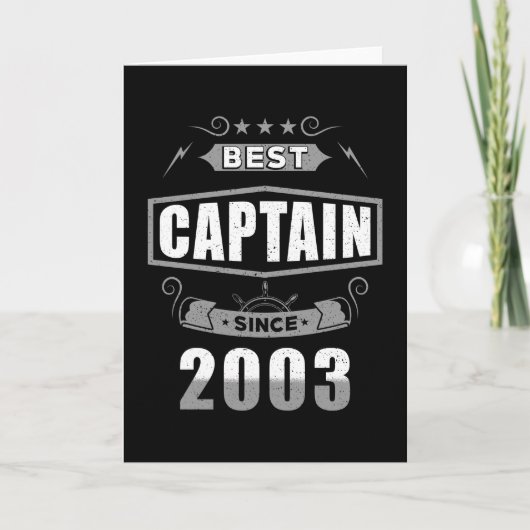 Carte Capitaine's Anniversaire meilleur capitaine depuis (Devant)