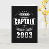 Carte Capitaine's Anniversaire meilleur capitaine depuis (Fleur jaune)