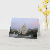 Carte Capitol des USA au crépuscule d'hiver (Fleur jaune)