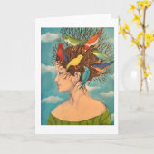 Carte Capot de Pâques (Fleur jaune)