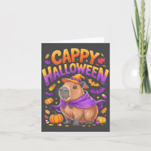 Carte Cappy Halloween Capybara Sorcière