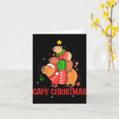 Carte Cappy Holidays Capybara Christmas Cute Capy Xmas T (Fleur jaune)