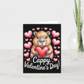Carte Cappy Valentine’s Day Cute Capybara Heart Design P (Devant)