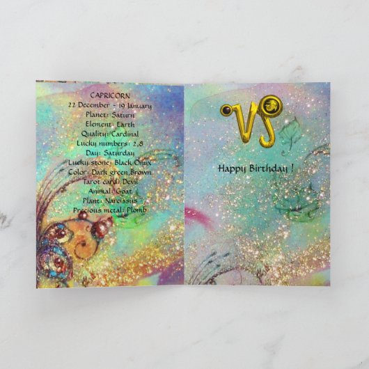 CARTE CAPRICORN, DEVIL, ASTROLOGIE TAROTE ZODIAC ANNIVER (Intérieur)