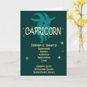 Carte Capricorn Zodiac Anniversaire (Fleur jaune)