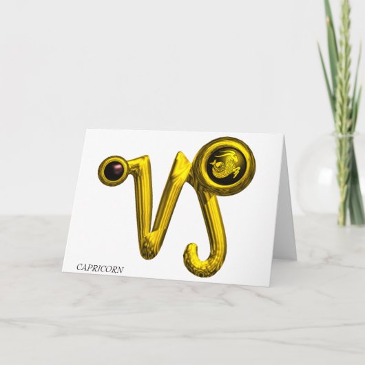 Carte CAPRICORN Zodiac Anniversaire (Devant)