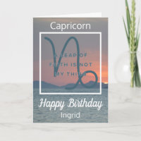 Capricorn Zodiac Citation Bleu & Blanc Anniversair