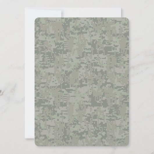 Carte Capricorn Zodiac Connexion vert olive camo numériq (Dos)