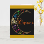 Carte Capricorn Zodiac Moon (Fleur jaune)