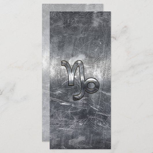 Carte Capricorn Zodiac Se connecter grunge style désespé (Devant / Derrière)