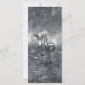 Carte Capricorn Zodiac Se connecter grunge style désespé (Devant)