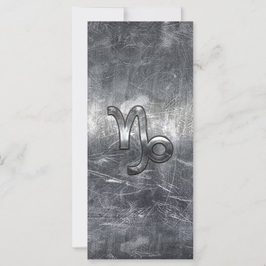 Carte Capricorn Zodiac Se connecter grunge style désespé (Devant)