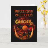 Carte Capricorn Zodiac voeux d'anniversaire par Valxart (Fleur jaune)