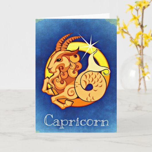 Carte Capricorne (Fleur jaune)
