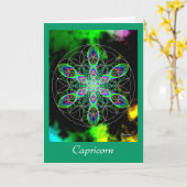 Carte Capricorne (Fleur jaune)