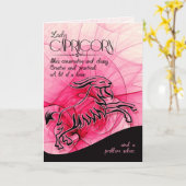 Carte Capricorne Anniversaire Pour Son Étoile Zodiaque (Fleur jaune)