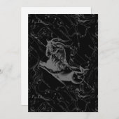 Carte Capricorne Constellation Hevelius 1690 sur Noir (Devant / Derrière)