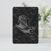 Carte Capricorne Constellation Hevelius 1690 sur Noir (Debout devant)