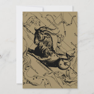 Carte Capricorne Constellation Hevelius 1690 sur Taupe