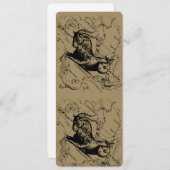 Carte Capricorne Constellation Hevelius 1690 sur Taupe (Devant / Derrière)