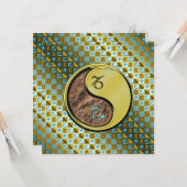 Carte Capricorne et serpent métallique (Devant/Arrière en situation)