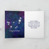 Carte Capricorne Zodiac Constellation Joyeux anniversair (Intérieur)