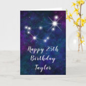 Carte Capricorne Zodiac Constellation Joyeux anniversair (Fleur jaune)