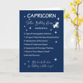 Carte Capricorne Zodiac Stellar Recette d'anniversaire (Fleur jaune)