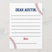 Carte Capsule Anniversaire de l'année de base-ball (Devant)