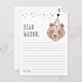 Carte Capsule de l'heure du premier anniversaire d (Devant / Derrière)