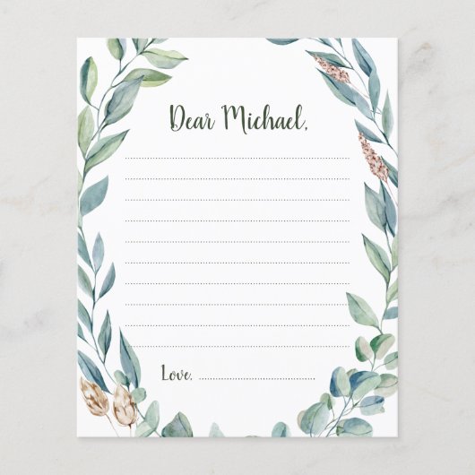 Carte Capsule Temps Cadre Vert (Devant)