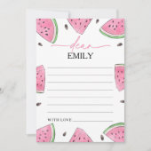 Carte Capsule Temps Dans Un Melon Watermelon (Devant)