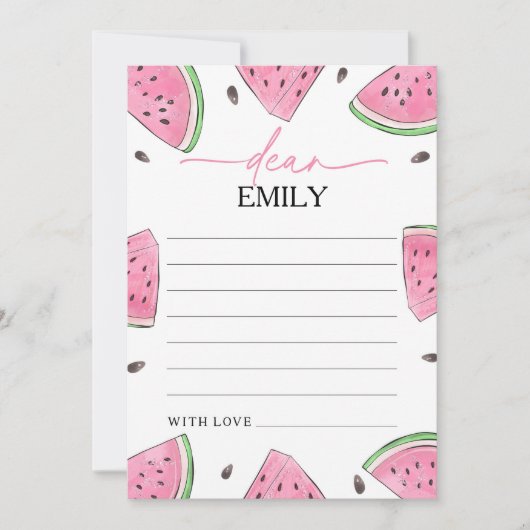 Carte Capsule Temps Dans Un Melon Watermelon (Devant)