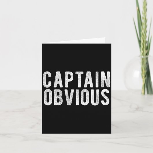 Carte Captain Obvious Funny Phrase Saying Expression Sai (Devant)