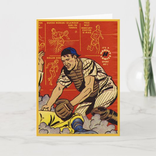Carte Capteur de baseball vintage (Devant)