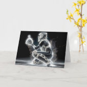 Carte Capteur de softball fille Neon (Fleur jaune)