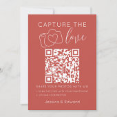 Carte Capturer L'Amour Qr Code Deep Chestnut Chic Modern (Devant)