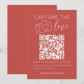 Carte Capturer L'Amour Qr Code Deep Chestnut Chic Modern (Devant / Derrière)