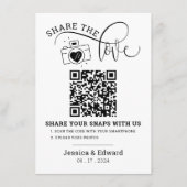 Carte Capturez L'Amour Qr Code Black Chic Mariage modern (Devant)