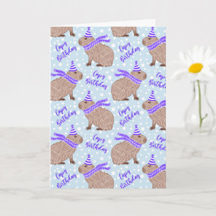 Carte Capy Birthday Funny Capybara Lover Salutation